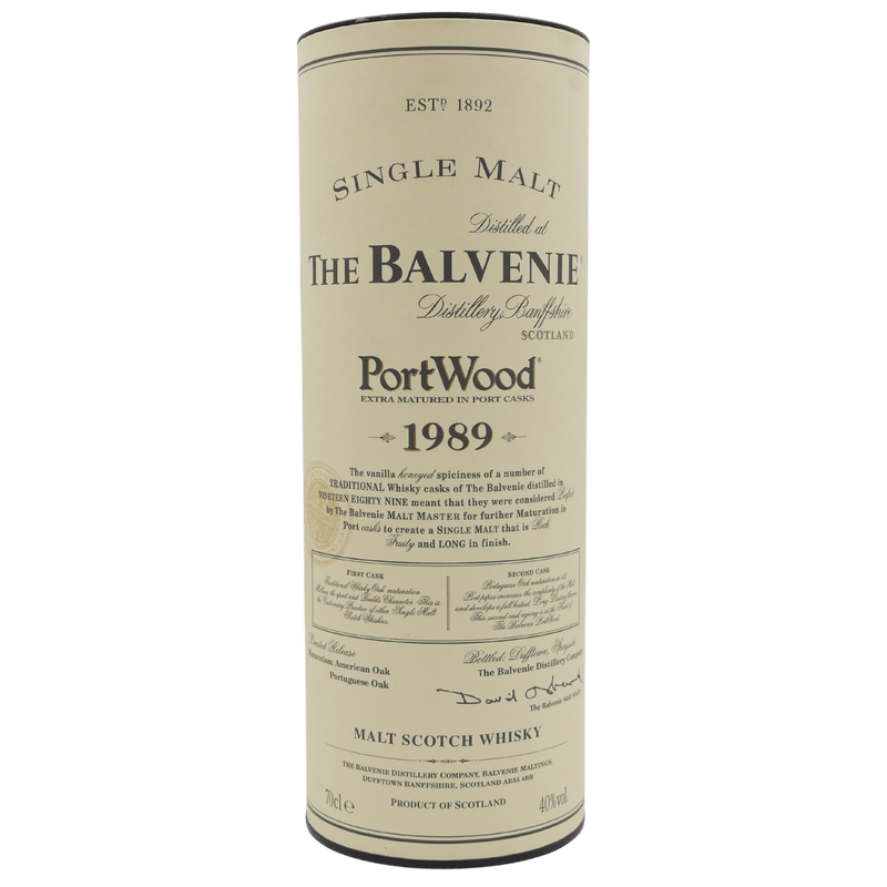 Balvenie 15 Jahre Port Wood (1989) Case Vorderseite
