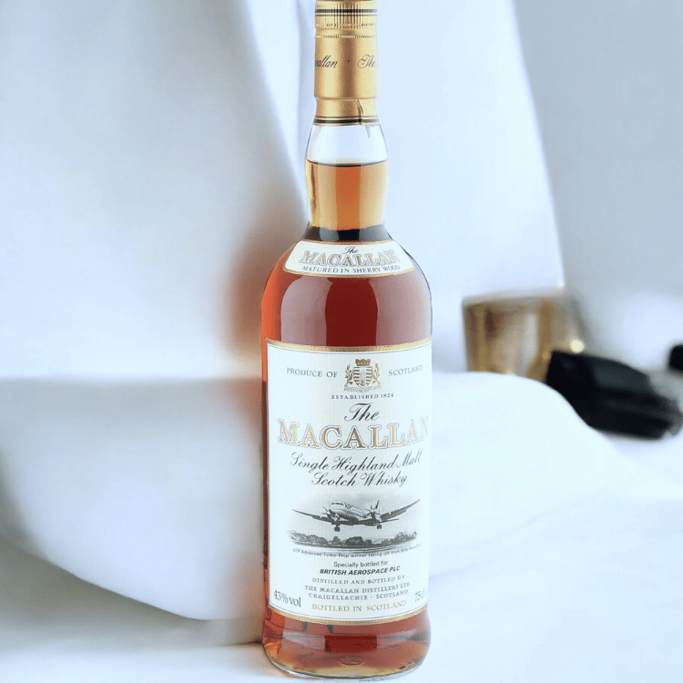 Macallan 12 Jahre British Aerospace ATP Advanced Turbo 43 % Vol. 0,75 L