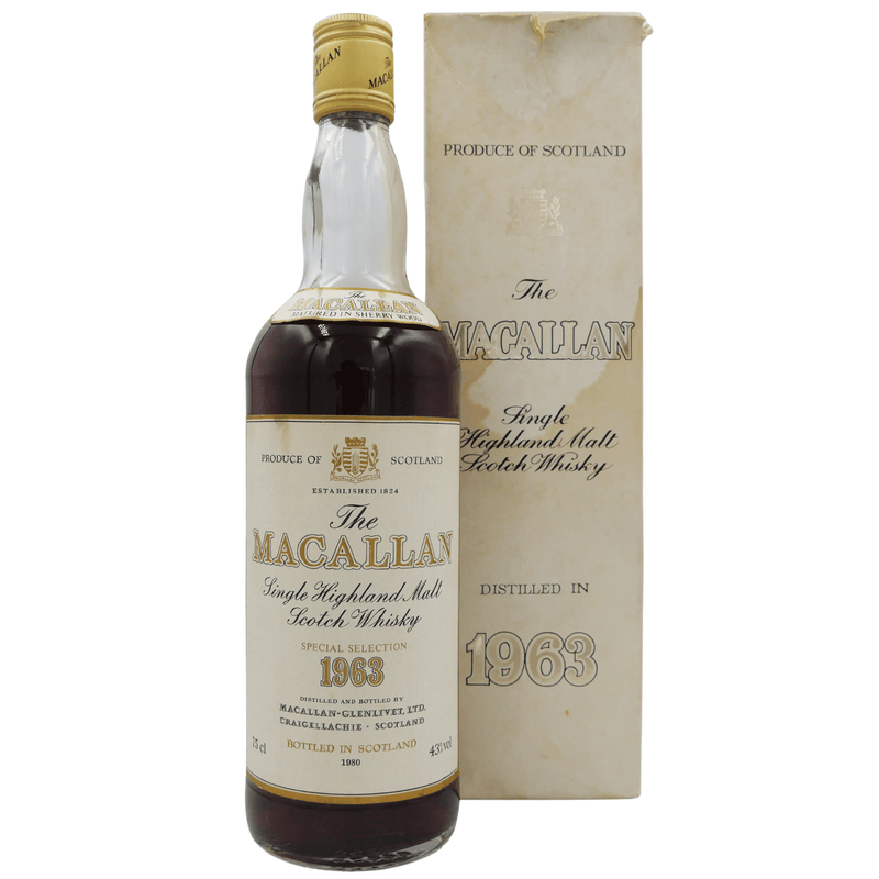 Macallan 1963 Flasche und Box Vorderseite