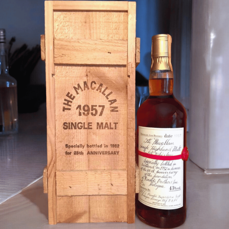 Macallan 25 Jahre Rinaldi Handwritten 1957 43 % Vol. 0,75 L