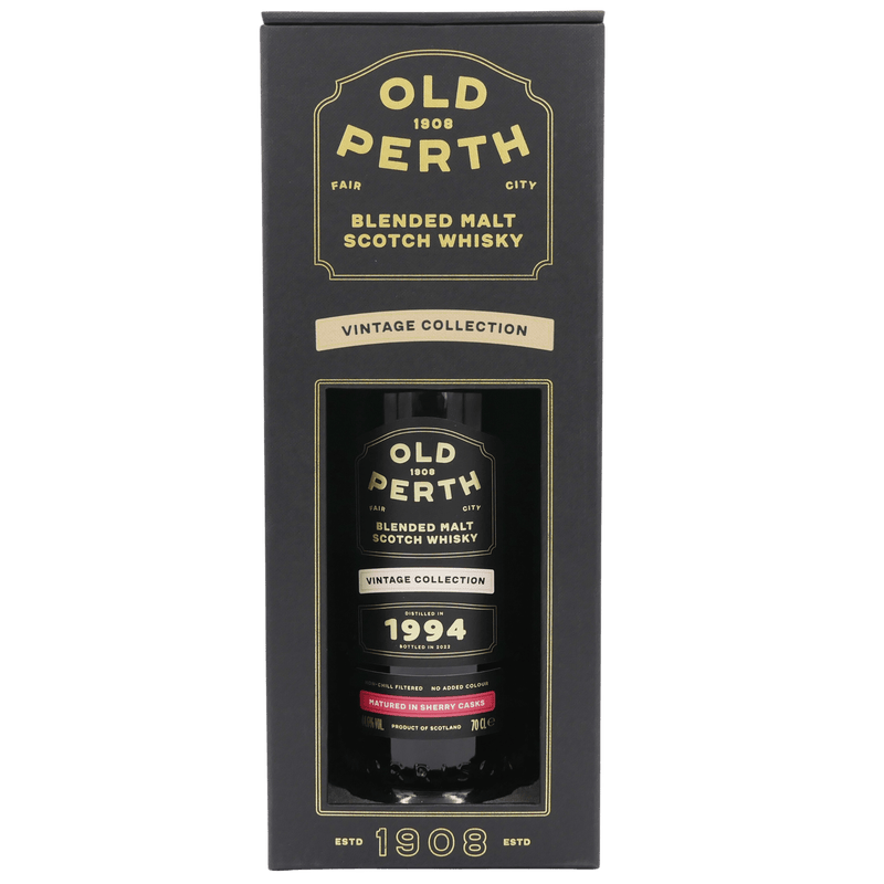 Old Perth 27 Jahre (1994) Flasche in Case Vorderseite
