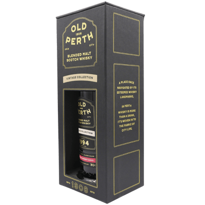 Old Perth 27 Jahre (1994) Flasche in Case seitlich