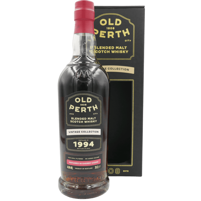 Old Perth 27 Jahre (1994) Flaschen und Case Vorderseite