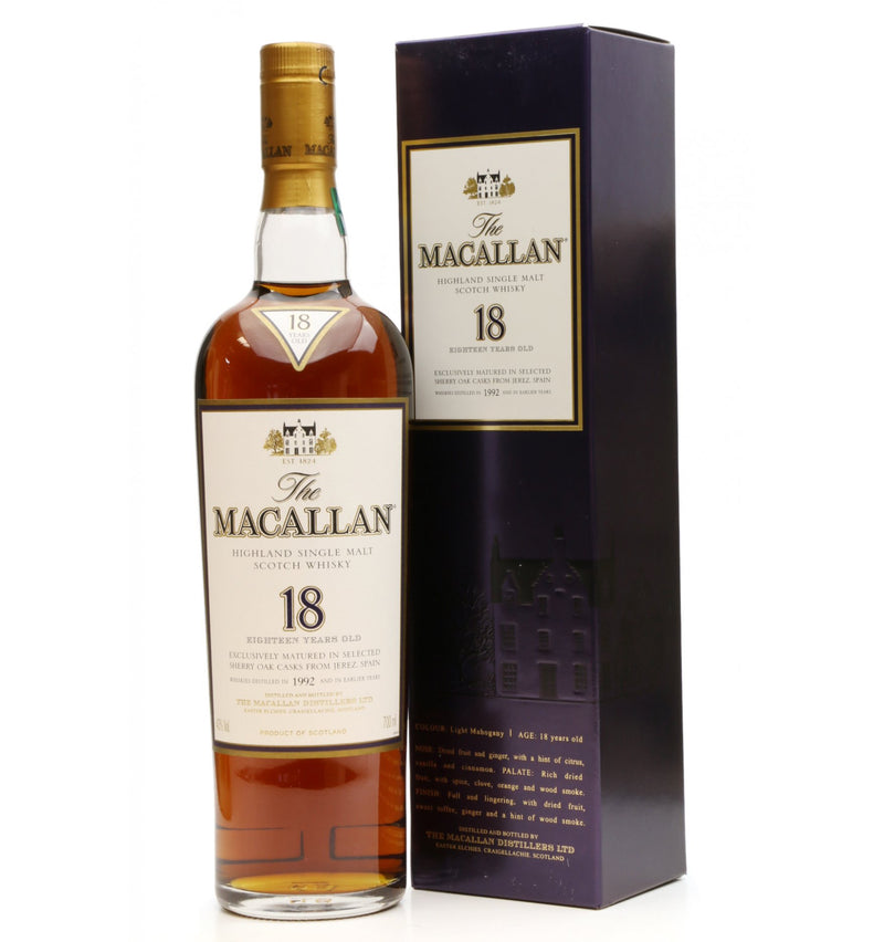Macallan 18 Jahre Sherry Oak (1992) 43 % Vol. 0,7 L