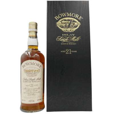 Bowmore 21 Jahre in Holzbox (2003) 43 % Vol. 0,7 L