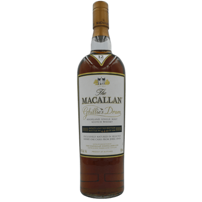 Macallan 12 Jahre Ghillies Dram Vorderseite der Flasche