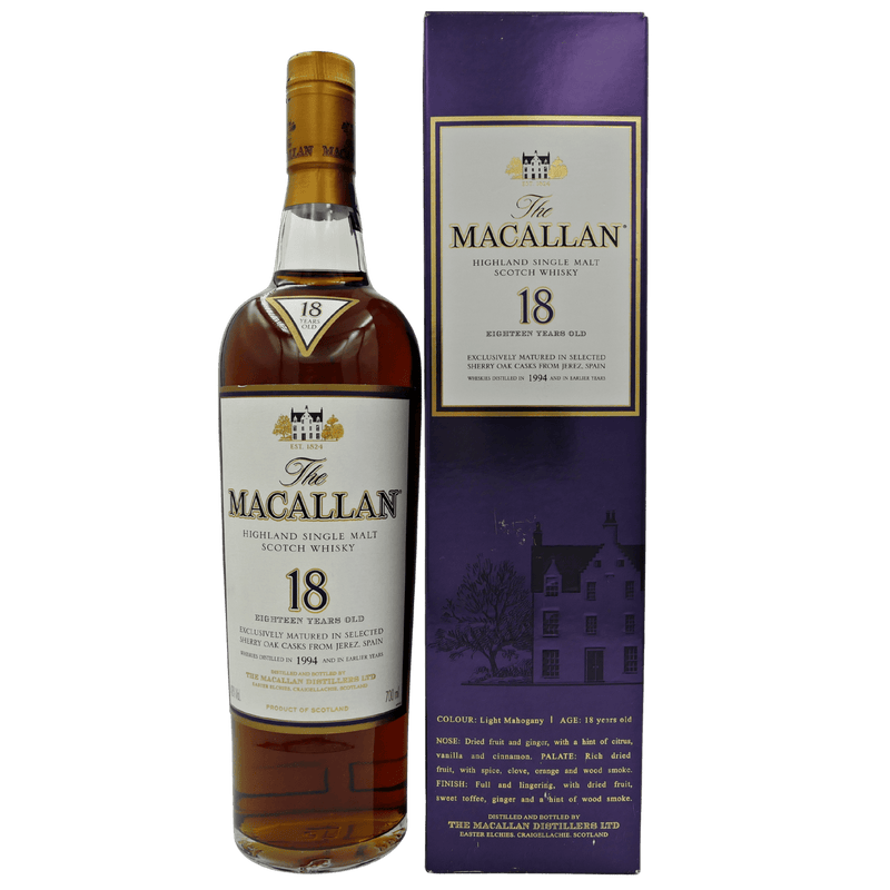 Macallan 18 Jahre Sherry Oak (1994) 43 % Vol. 0,7 L