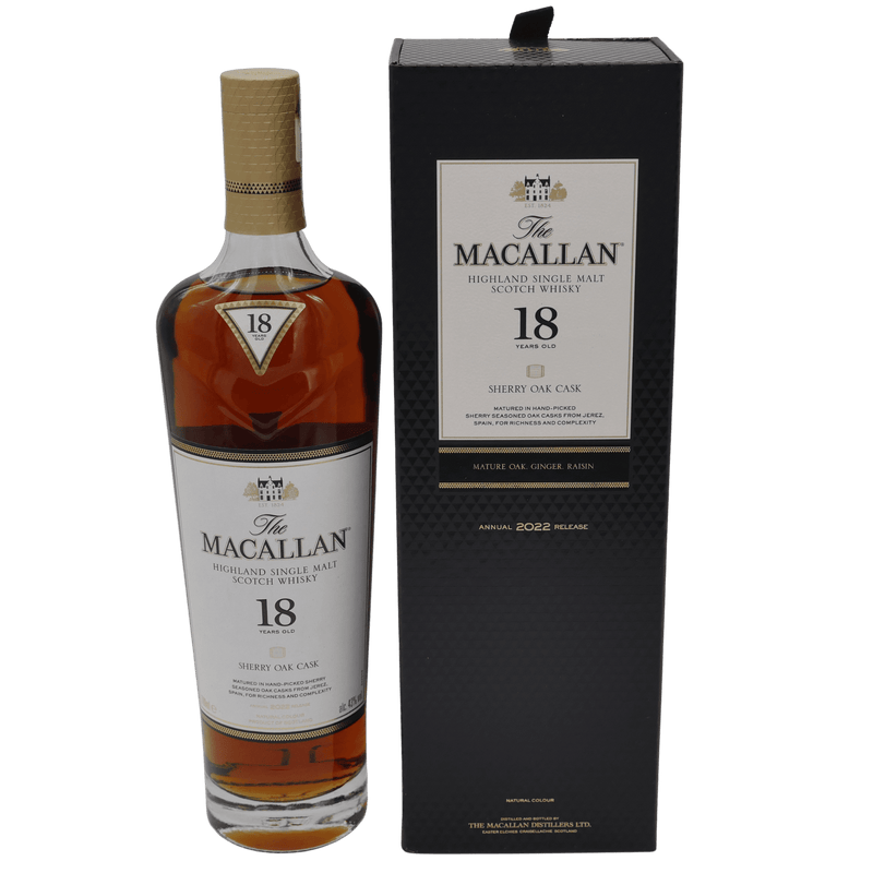 Macallan 18 Jahre Sherry Oak (2022) 43 % Vol. 0,7 L