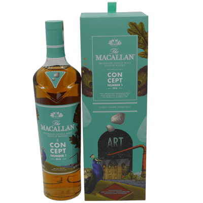 Flasche und Verpackung Macallan Concept No. 1 (2018) 40 % Vol. 0,7 L