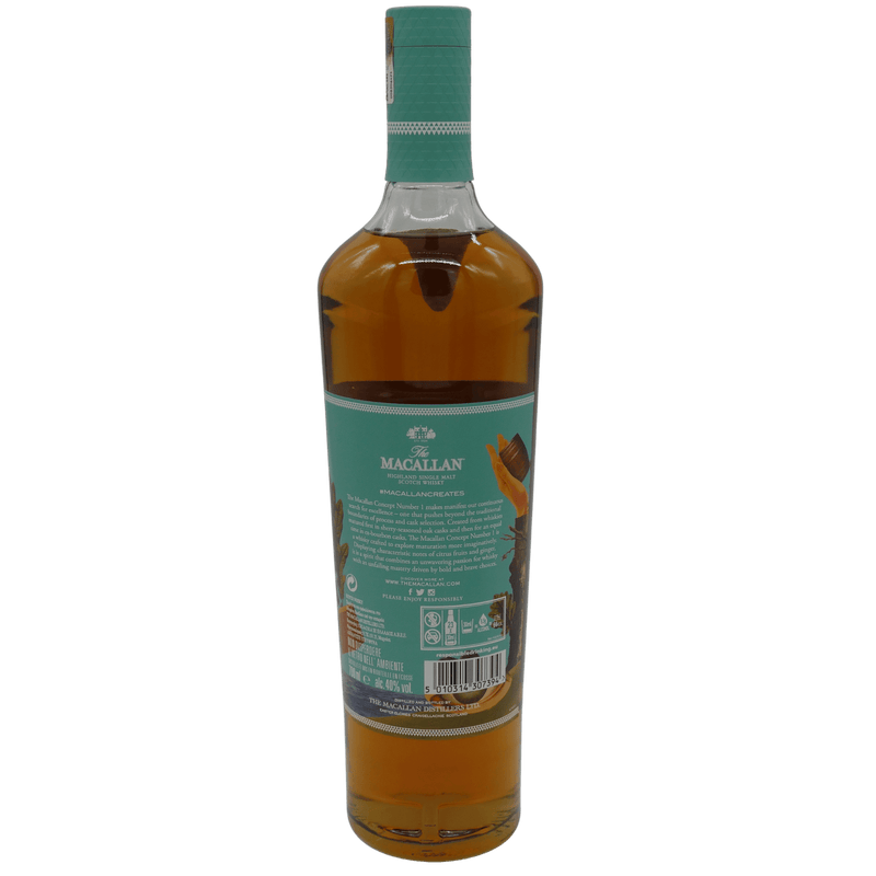 Flasche Rückseite Macallan Concept No. 1 (2018) 40 % Vol. 0,7 L