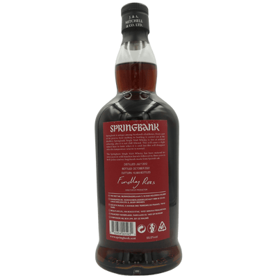 Springbank 10 Jahre PX Sherry Wood Back