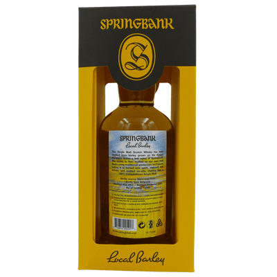 Springbank 11 Local Barley (2022) Flasche in Case Rückseite