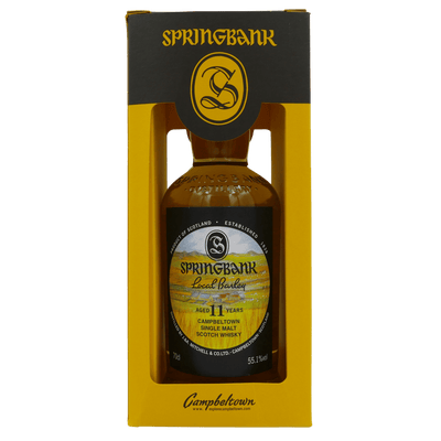 Springbank 11 Local Barley (2022) Flasche in Case Vorderseite